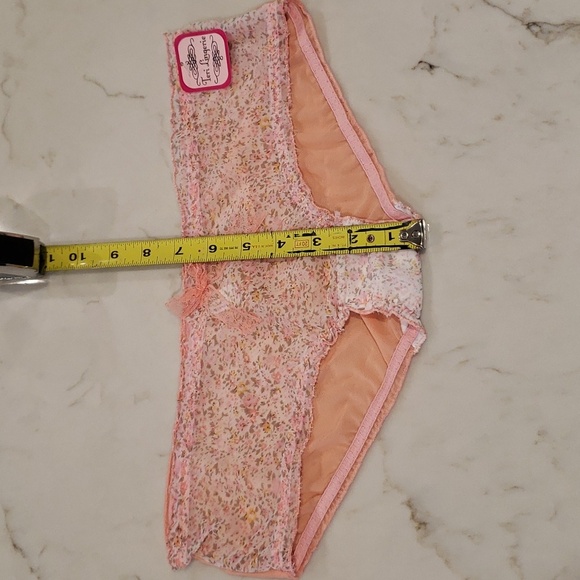Floral Mesh Panty Low Rise Underwear Womens Size Large - Picture 9 of 9